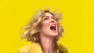 Ilustração de Carol, protagonista de Pluribus, gritando